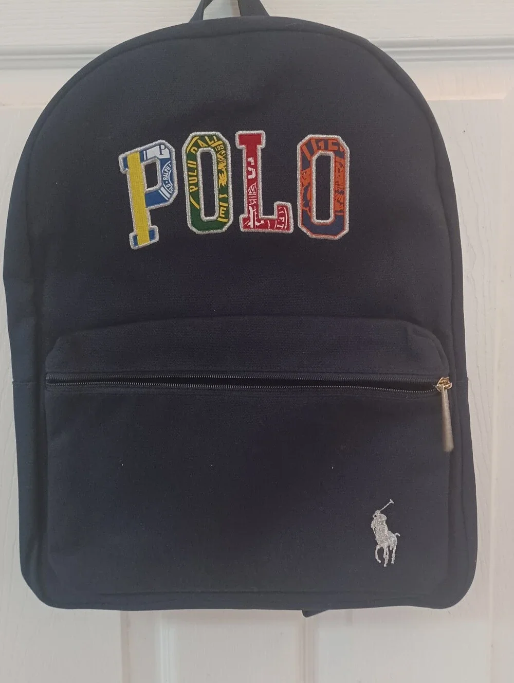 Polo by Ralph Lauren Navy Backpack with Multicolor POLO Patch